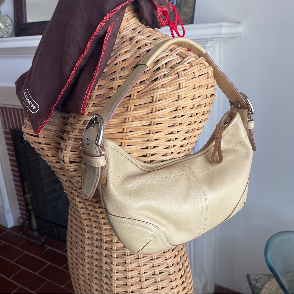 Coach taupe leather boho soho bag